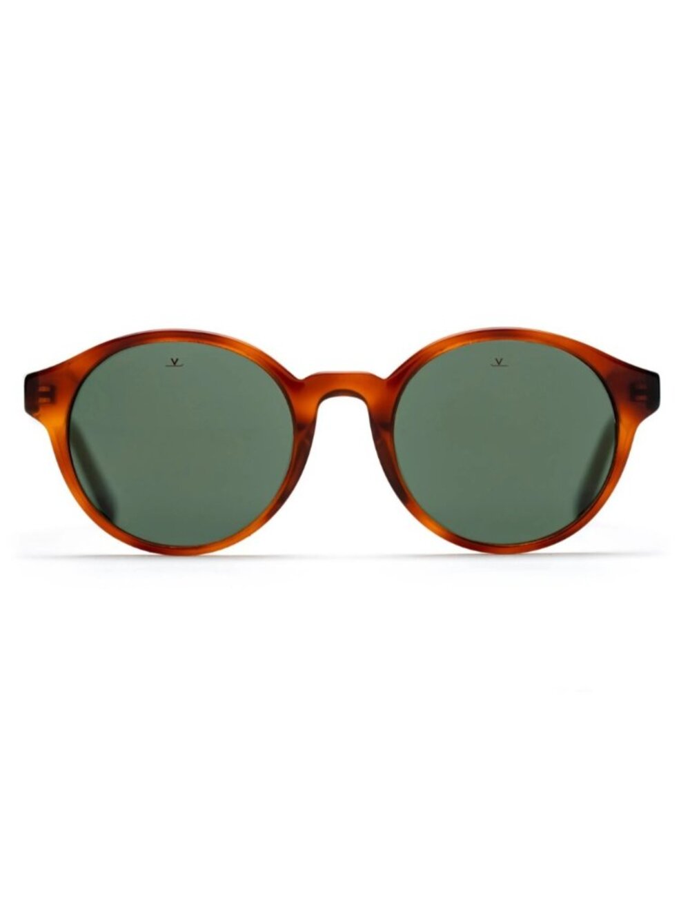 Vuarnet Cabin VL2001 0003 55mm Round Alpine Sunglasses Tortoise Made in France